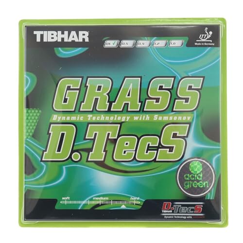 Tibhar Grass D.TecS Acid Green Table Tennis Rubber (OX(No Sponge))