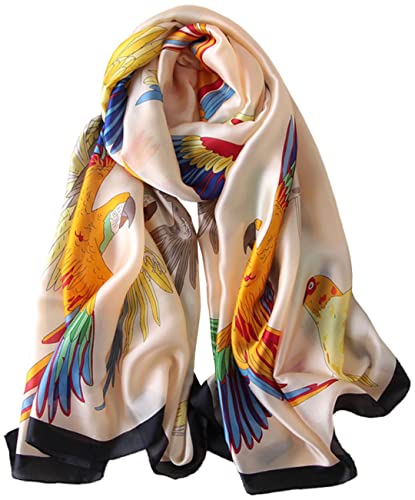 MAIRY Silk Satin Scarves for Women UK Fashion Elegant Scarf Long Large Scarfs Lightweight Wedding Shawls and Wraps - 180130