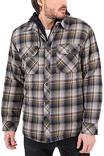 Boston Traders Men's Hooded Shirt Jacket, Ivy Green, XXX-Large