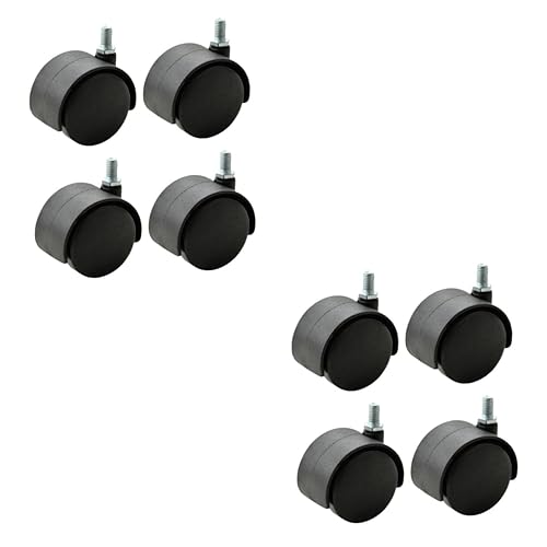 ABOOFAN 8 ruedas giratorias para silla de escritorio, ruedas para silla de escritorio, ruedas pequeñas, ruedas de tronco, ruedas de banco de