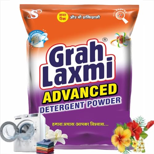 Grah Laxmi Advance Detergent Powder 3Kg Hand Wash & Top Load Machine | Remove 2X Tough Stains, Dirt & Malodour Washes | No-Bleach Mula | All Types Of Fabrics| Long Lasting Fragrance (B0D1RDQR36) Amazon Price History, Amazon Price Tracker