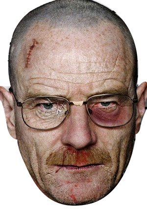 FoxyPrinting Walter White Celebrity Cardboard Party Face Mask Fancy Dress