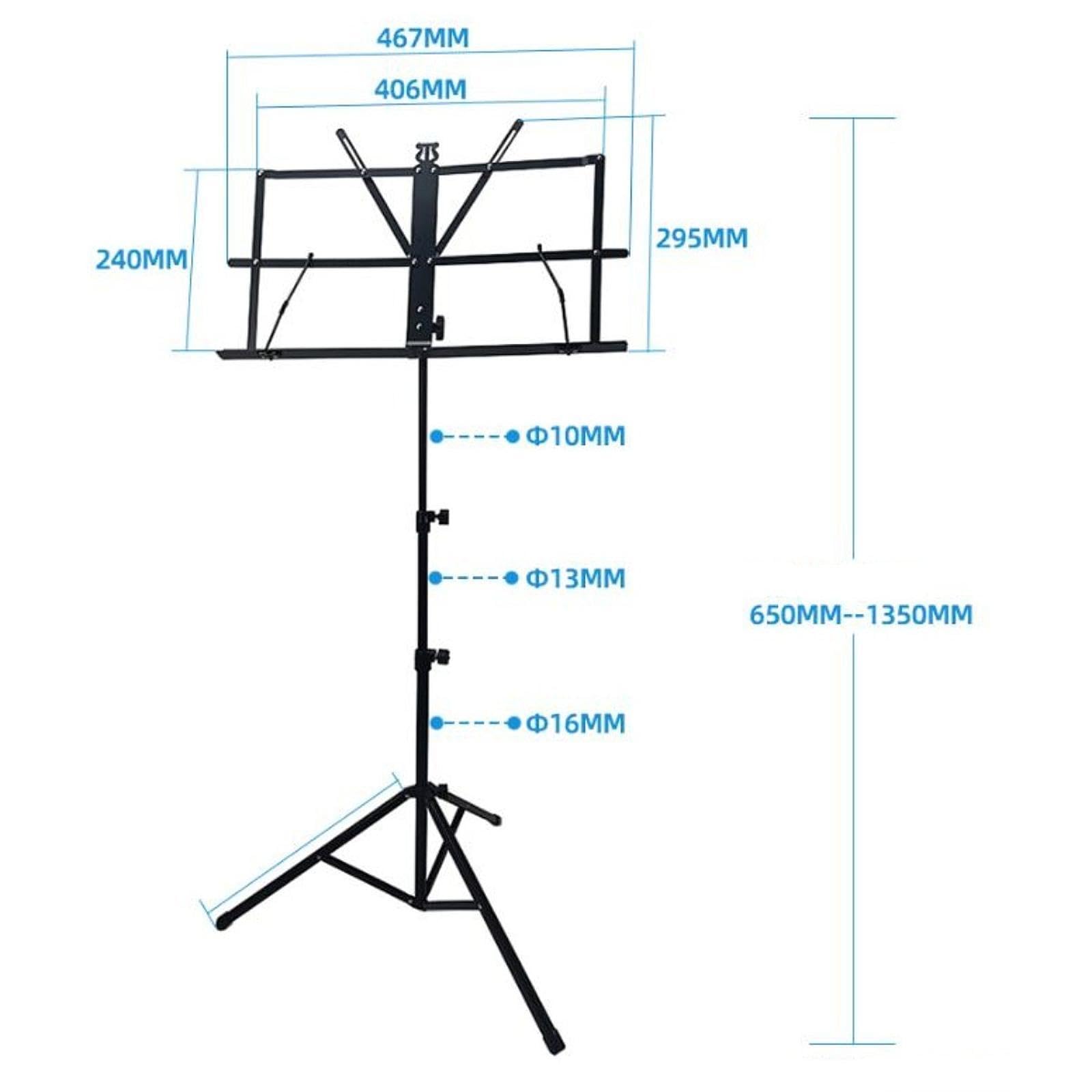 MagiDeal Stand di, supporto per clip di foglio, moderno e leggero Libro musicale ad altezza regolabile in altezza per musicisti Ukulele Player