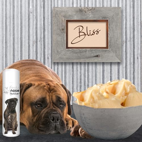 Image of The Blissful Dog Bullmastiff Nose Butter for Dry, Cracked Skin, Lick-Safe Dog Nose Balm with Moisturizing Shea Butter, Almond, Olive, and Essential Oils, Pet Supplies, Uncented, 0.50 oz.