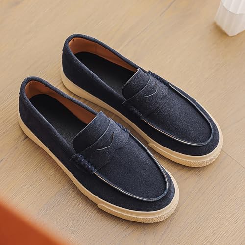 Men's Penny Loafers – Men's Dress Shoes, Suede Moccasin Shoes, Dress Loafers for Men, Durable Rubber Sole & Cushioned Footbed3