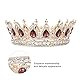 Salmue Brautkranz, Hochzeit Diadem mit Strass und Carnelian, Erz relegiert, Krone für Braut, Ball - Handgefertigt