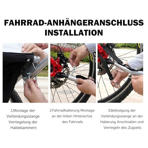 Fahrrad Anhängerkupplung mit Drehsicherung für den Comfort Wagon, Fracht und Haustier Fahrrad Anhängerkupplung Zubehör