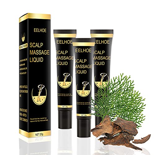 Ginger Hair Growth Serum, Ginger Germinal Hair Regrow Essence, Triple Roll-On Massager for Hair Loss, Promote Hair Growth, for Stronger, Thicker Hair, Best Hair Loss Prevention Treatment 20ML (3PCS)