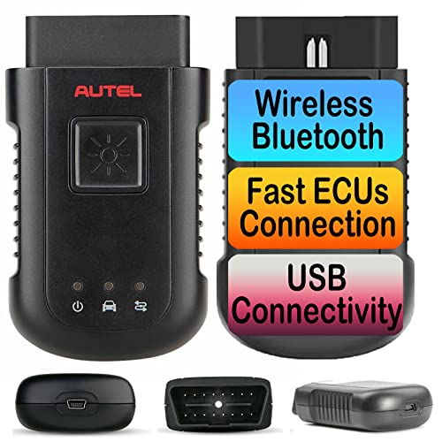 Autel V100 MaxiSYS VCI100 Compact Bluetooth-Compatible Vehicle Communication Interface Wireless Interface Vehicle Diagnostic Connector for MS906BT MS906TS Bluetooth Adapter