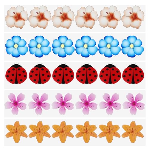 Trampas adhesivas para moscas para ventanas, para interiores, 30 unidades, atrapamoscas de frutas, calcomanías para moscas de plantas, diseño floral, trampas adhesivas amarillas, moscas domésticas, no