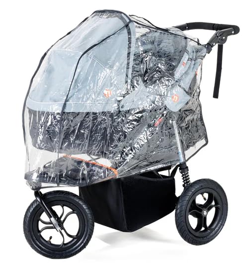 Out’n’About Single XL Raincover - Stroller Rain Cover for Nipper Single, Little Nipper & Out’n’About GT | Full Weather Protection for Stroller and Carrycot | Clear Waterproof Baby Stroller Cover