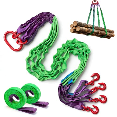 4 Legged Tool Lifting Web Sling with Self Locking Hooks