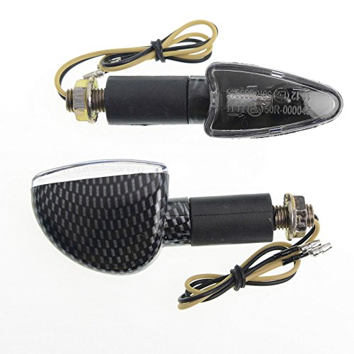Indicadoras Moto Intermitentes Scooter Universal Custom Quad Homologados Carbono