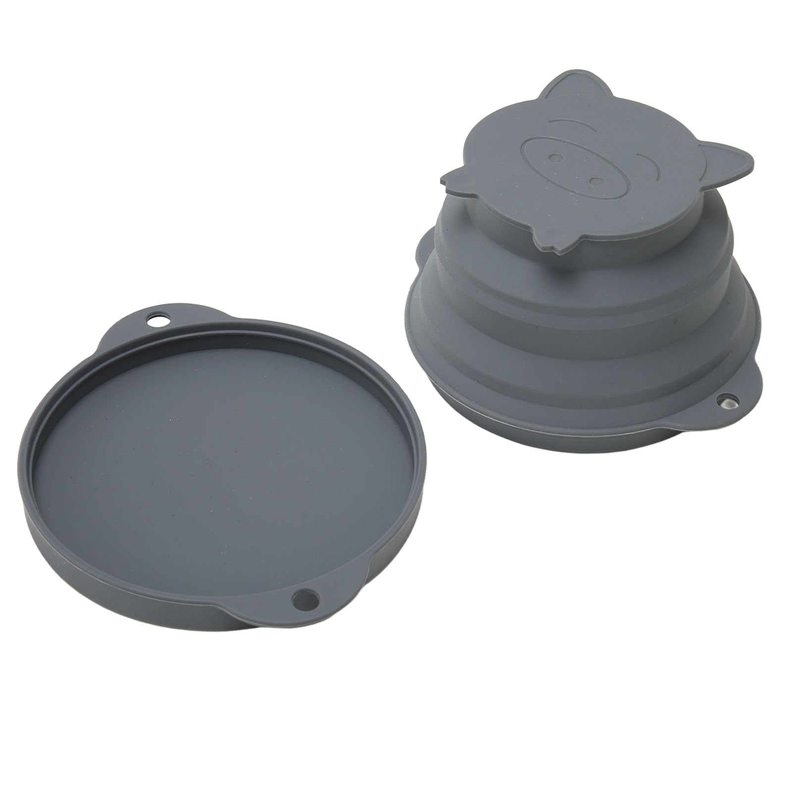 Gavigain Collapsible Dog Bowl, Food Grade Silicone, Portable, Foldable, Microwave Safe, with Lid, Travel, Hiking, Camping, Outdoor Pet Feeding Dish