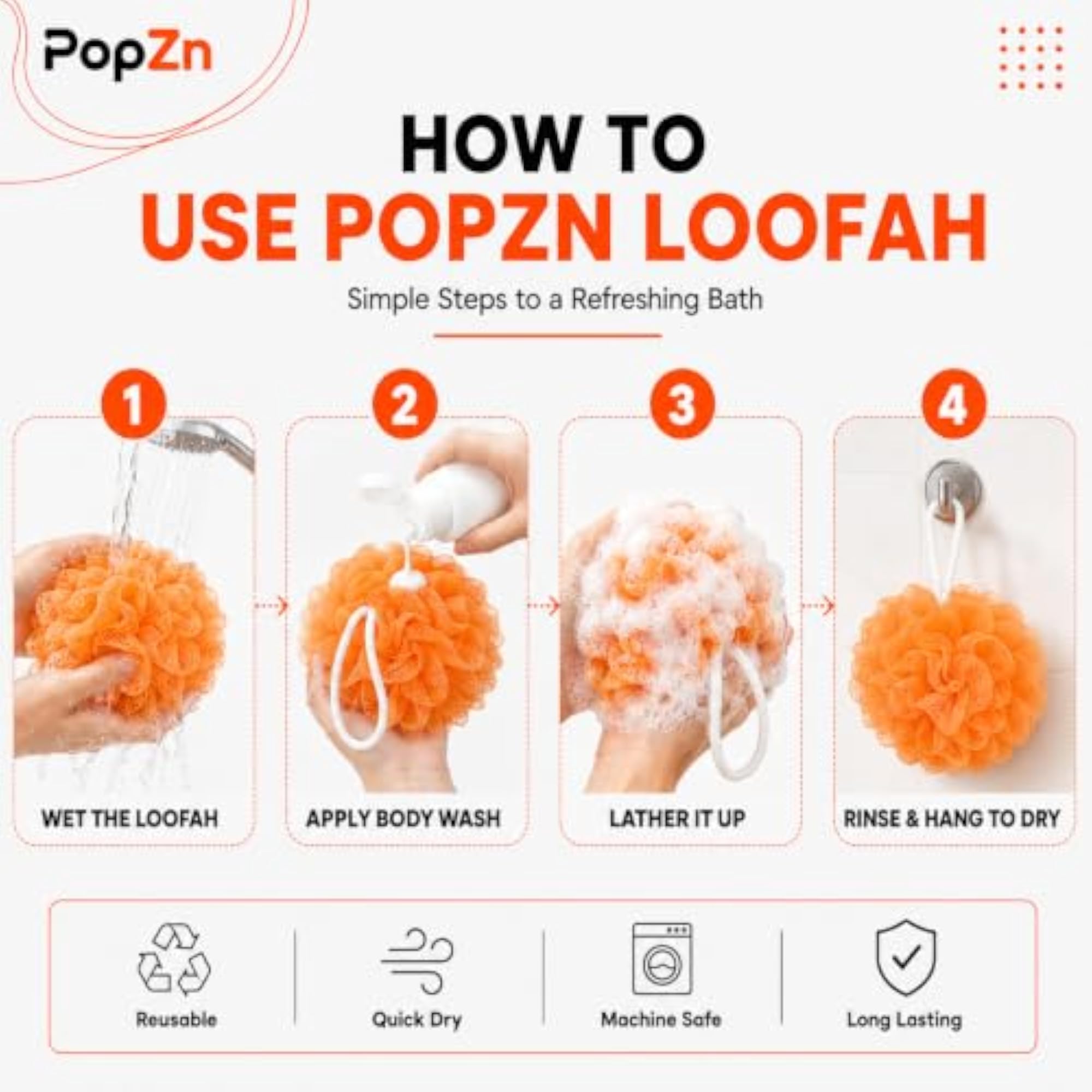 Large Bath Loofah Sponge Scrubber Exfoliator