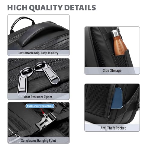 Sac à Dos De Voyage 60L Avec Compression Sous Vide - USB, Anti-vol, étanche - Pour Avion Et Randonnée - 6