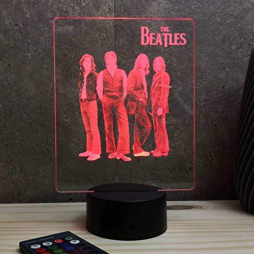 Lampe The Beatles 16 couleurs – PERSONNALISABLE avec prénom ou message – lampe de chevet veilleuse illusion pour idée cadeau anniversaire fête collection déco - Les Beatles, Paul McCartney, John Lennon, RIngo Starr, George Harrison Lampe The Beatles 16 couleurs - PERSONNALISABLE avec prénom ou message - lampe de chevet veilleuse illusion pour idée cadeau anniversaire fête collection déco – Image 8