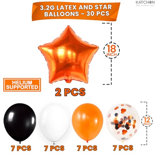 Image of Graduation Decorations 2026 | Black 2026 Balloons Set, Giant 40 Inch - Pack of 34 | Orange and Black Graduation Balloons 2026 | Grad Decorations 2026 Kit, Graduation Decorations Class of 2026, KatchOn