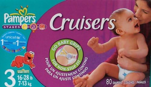 Amazon.com: Pampers Cruisers ~Size 3 ~80 Diapers : Baby