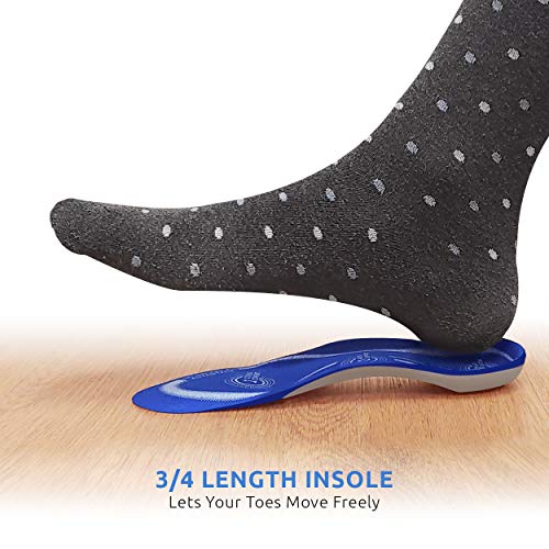 Image of Comfort Zone Tri-Balance 3 /4-Length Gel Insoles for Men, 8-12, 3-Pack