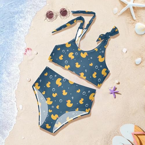 Image of CaTaKu Cute Hawaiian Girls Bathing Suit Toddler Girl Swimsuit Bikini Set for Girls Swimwear Two Piece Size 3-12T
