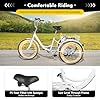 Fetcoi 3 Wheel Bicycle for Adults 24 Inch - Tricycle for Adults,Cruise Trike 3 Wheel,Adult Trike Bike Cargo Trike with Shopping Basket Light,white/black/red Pedal Cycling Bike (WHITE) #4