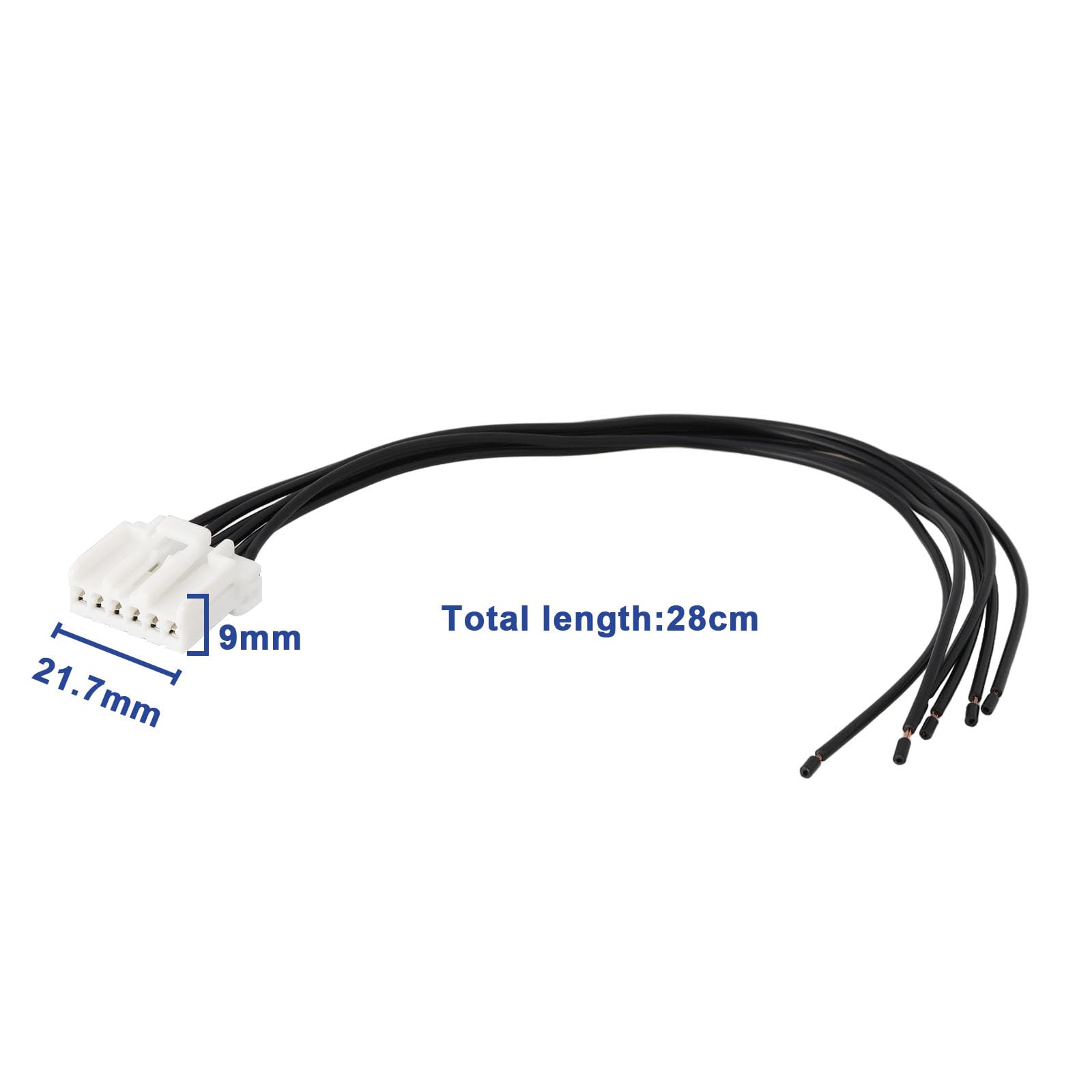 1pc 6Pin Fan Speed Switch Connector Repair Kit Motor Fan Resistance Heater Female Cable Replacement Part 0015415 Compatible with Smart Roadster 452