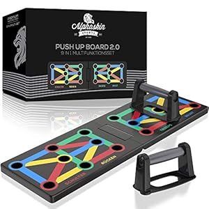 ALPHASKIN® Premium push-up board set I push-up handvatten home workout I 9 in 1 push up board I home gym I fitnessapparatuur voor thuis