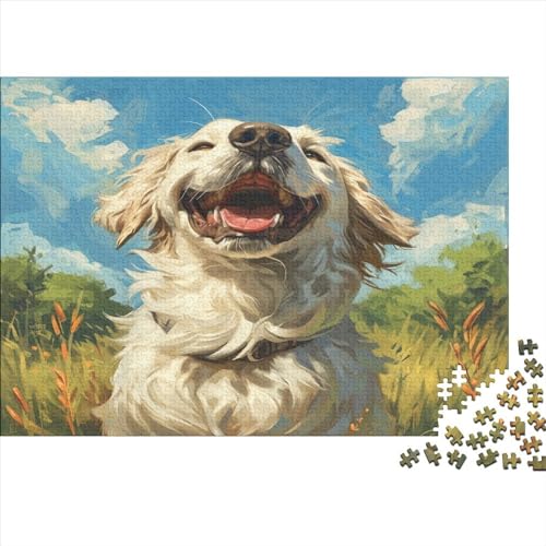 Puzzle moderne cute puppy 1000 pièces en bois pour adulte