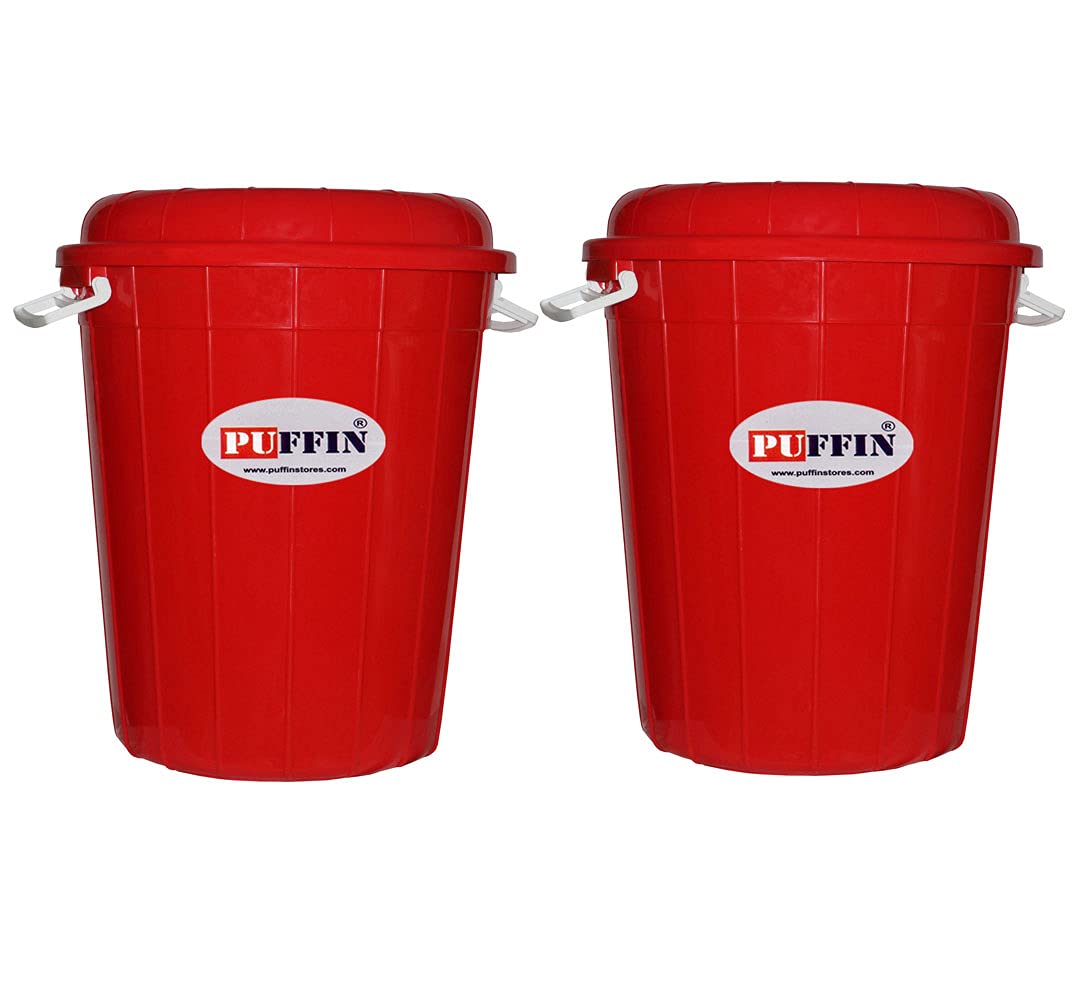 See full amazon price history chart for PUFFIN Multipurpose Plastic Storage Bucket Drum 40Ltr with Lid Pack of 2 Pcs (Red) PUFFIN Multipurpose Plastic Storage Bucket Drum 40Ltr with Lid Pack of 2 Pcs (Red) (B09S6F9H9G) Amazon Price History, Amazon Price Tracker