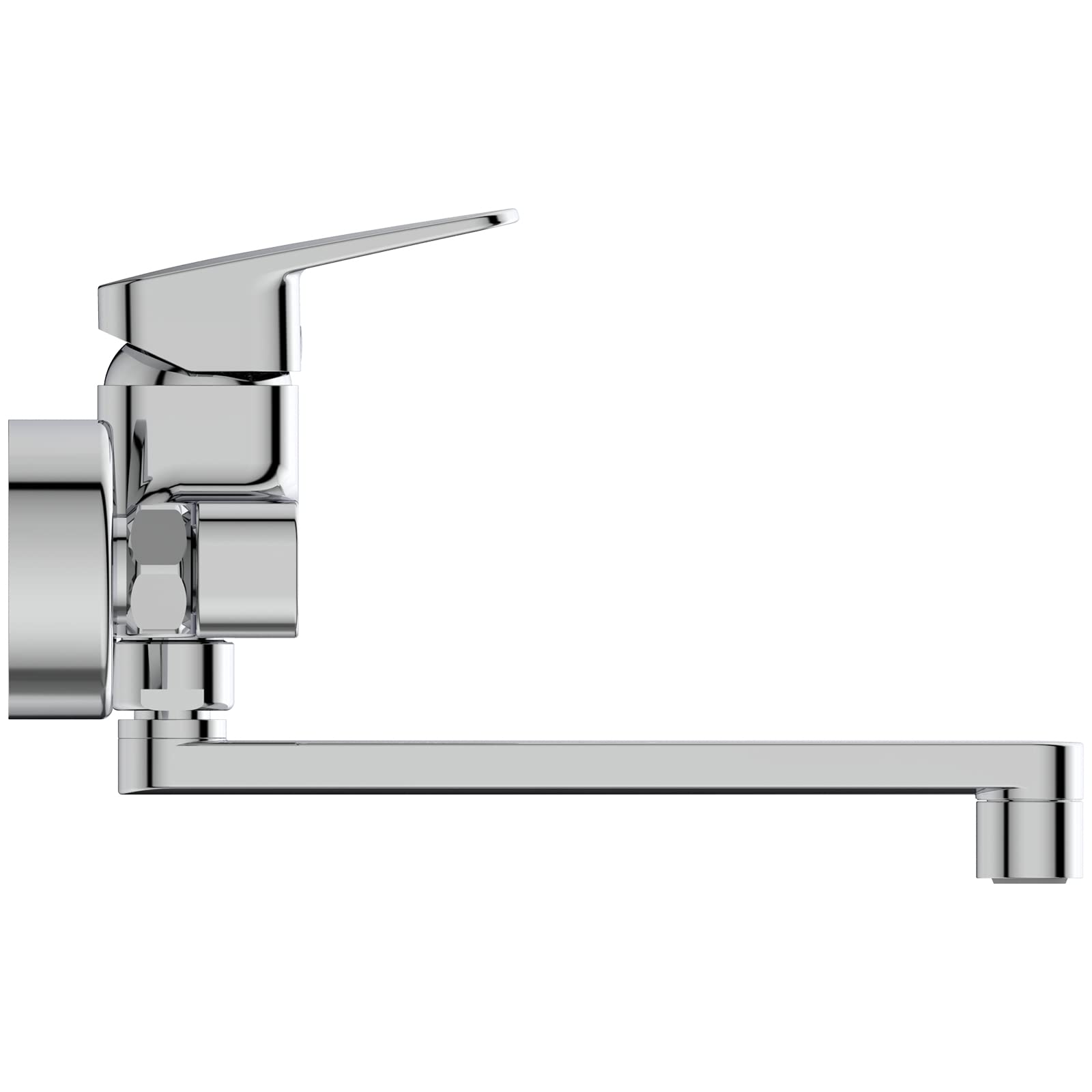 Ideal Standard – Ceraplan Wand-Küchenarmatur, Ausladung 238 mm, mit FirmaFlow Kartusche, Schwenkbereich 180°, Aufputz, verstellbare S-Anschlüsse, Chrom