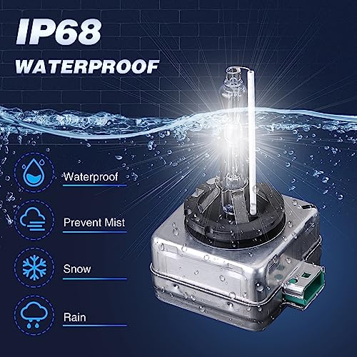 Hiolpen HID Headlight Ballast W/Igniter & D3S Bulb for Ford Edge Escape Explorer, for F150 Flex Mustang Taurus 8A5Z-13C170-A 7L7Z-13N021-A Xenon Ballast Control Module