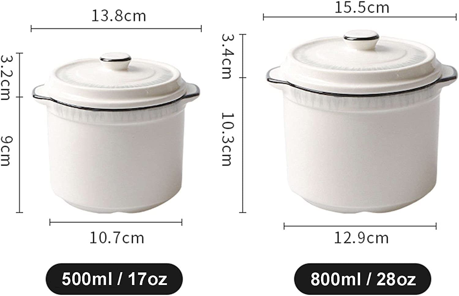 Bols à soupe en céramique, bols à petit-déjeuner, bols à nouilles, petit bol à soupe en céramique avec couvercle, bol à soupe à l'oignon français, passe au micro-ondes, petit bol à petit-déjeuner avec