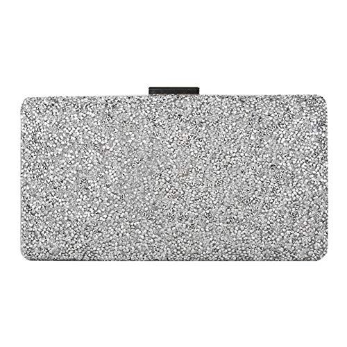 KICCOLY Borsa da sera, in cristallo, con strass, per cene da sera