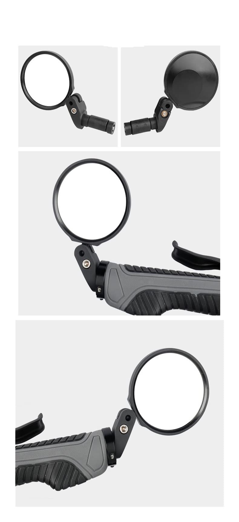 Espejo retrovisor para Bicicleta, 1 Pieza, Universal, Montaje Izquierdo y Derecho, acrílico, Lente Convexa o Plana, Ajustable, ángulo de visión, Reflector, Espejo retrov