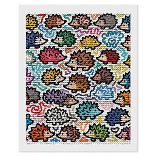 Kit broderie diamant 5D maccbn mosaïque adulte DIY hérisson décoration murale