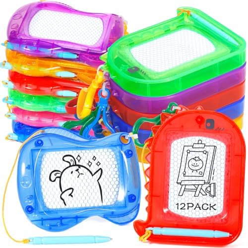 DAJWJAN Mini Pizarra de Dibujo Magnético para Niños – Set 12 Piezas