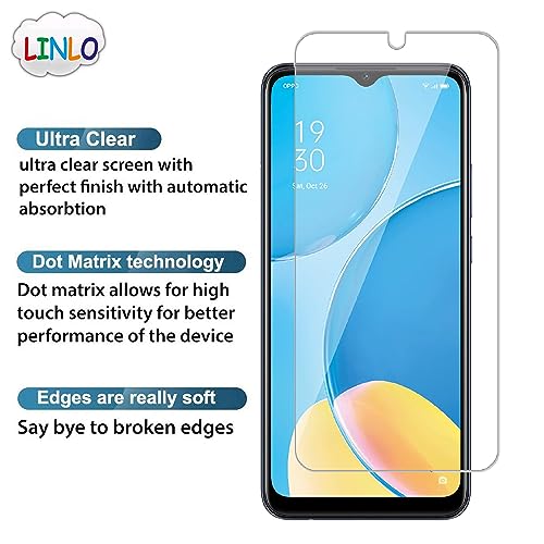 Image of Tempered Glass Screen Guard Compatible for Oppo A15 /A15s /A16 /A16 /A16e /A16k /A17 /A17k /A31 /A33(2020) /A53s 5G /A57(2022) /A57e /A58 /A77 /A77s /A78 5G /K10 5G withFull Screen Coverage;(Transparent),Packof1