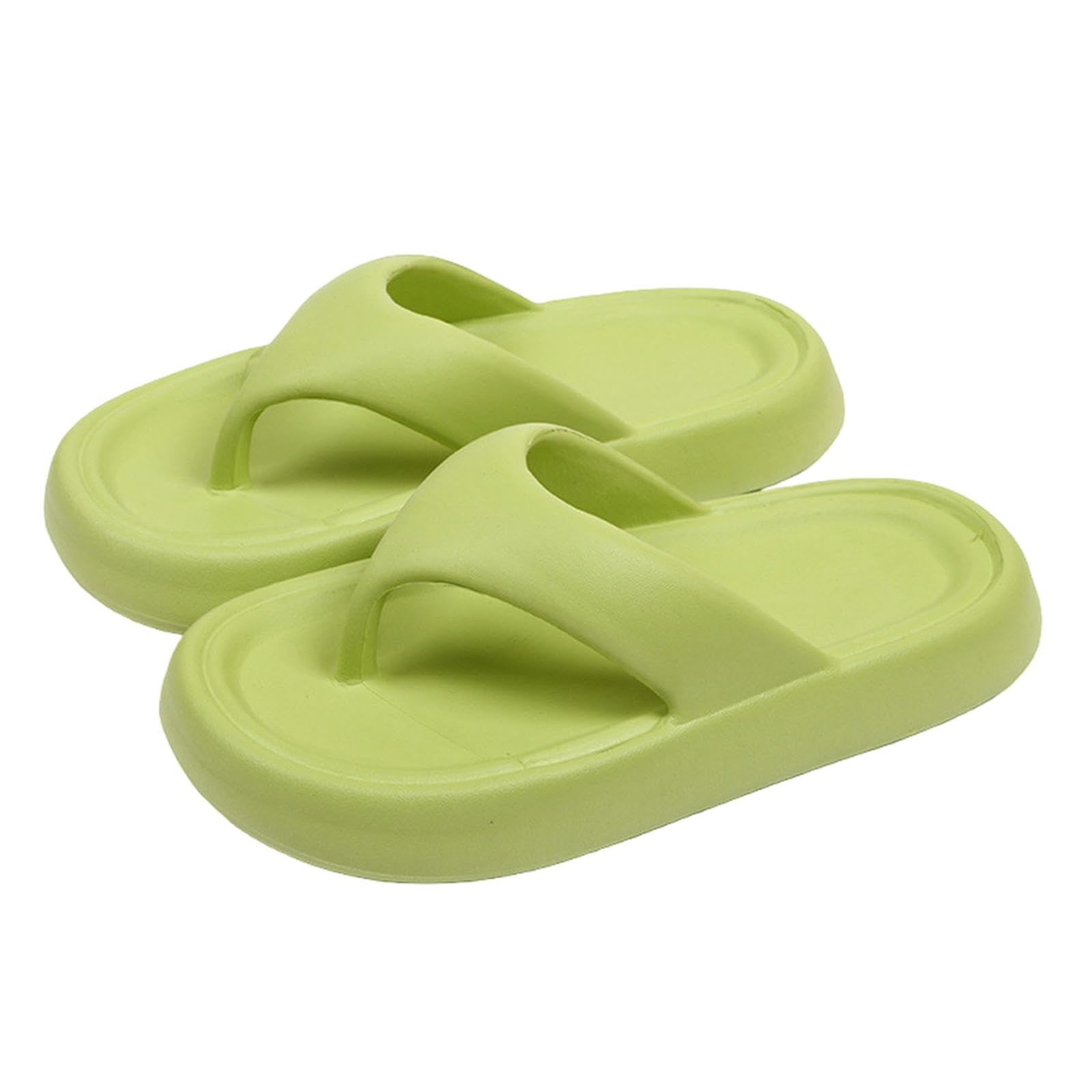 Gyios Summer Slippers Kawaii Slides Comfy Cloud Memory Foam House Slipper Shower Sandals Beach Flip-flops-green-shoe Size 40–41; Recommended For Feet Sized 39–40