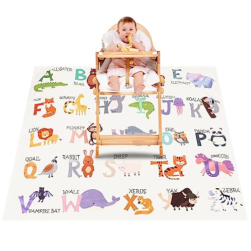 Spielmatte Baby Krabbelmatte Faltbarer, Hochstuhl Bodenmatte, 51' Rutschfeste Große Unterlage...