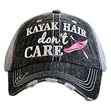 KATYDID Kayak Hair Don't Care Baseball Cap - Trucker Hat for Women - Stylish Cute Sun Hat Gray Hot...