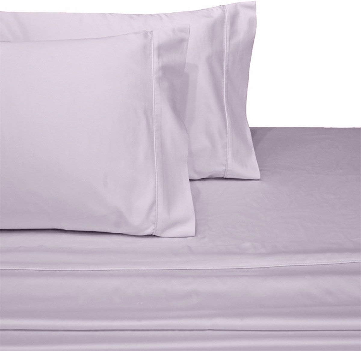 Split Cal King - 100% Cotton Split-Top-California King (Adjustable Cal King Bed Size Fitted Sheet Only) 300TC, Solid Navy, Sateen Weave, 15 inch Deep Pocket, 1PC Fitted Sheet Only