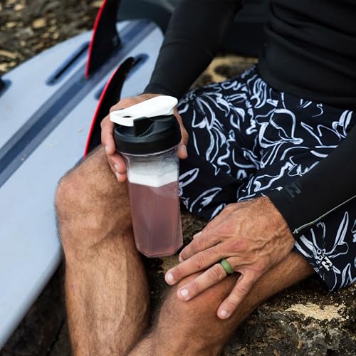Image of YETI Yonder Helimix Vortex Blender Shaker Bottle Holds up to 27oz | No Blending Ball or Whisk | USA Made | Portable Pre Workout Whey Protein Drink Shaker Cup | Dishwasher Safe, Cape Taupe