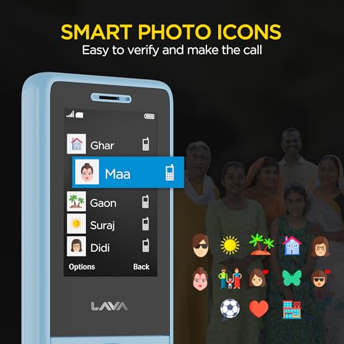 Image of Lava A5 (2025) Dual SIM Keypad Mobile with 2.4'' Big Display | UPI Support, 1200mAh Battery | BOL Feature | Camera | Auto Call Recording | Glass Finish | and 7 Regional Languages - Blue