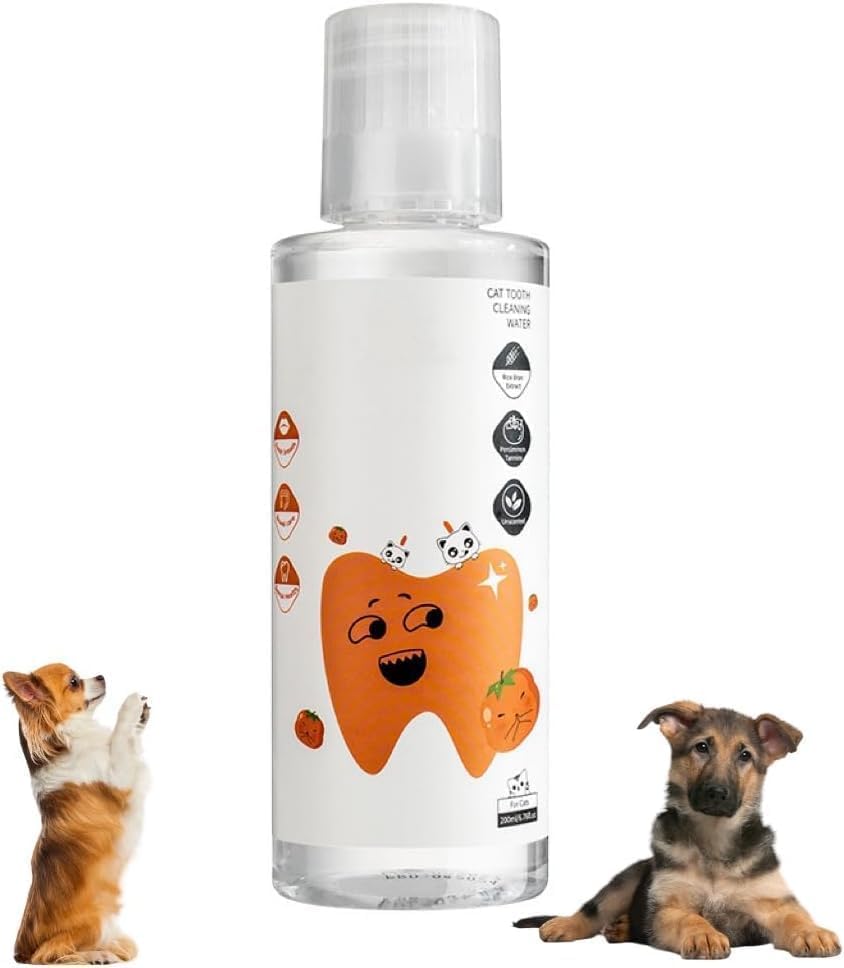PawBright Dental Plus, Natural Odorless & Flavorless Formula to Fight Tartar, Promote Healthy Gums & Freshen Breath for Pet, Plant Formula Dental Water Additive, Daily Use for All Pets (for cat*1)