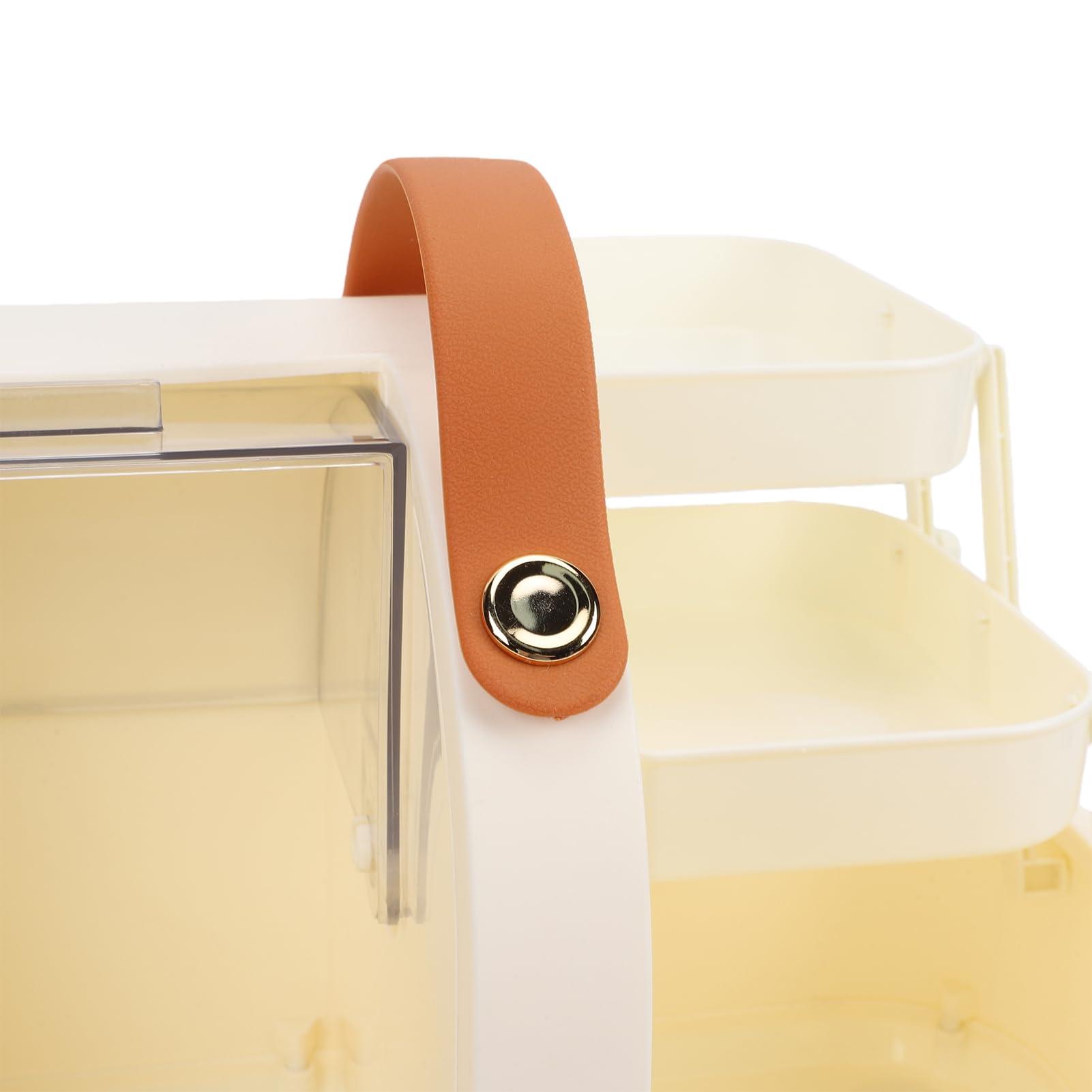 Asixxsix Organizador de Maquillaje con Tapa Transparente, Organizador para el Cuidado de la Piel con Almohadilla Antideslizante para Pies y Cubierta Transparente a Prueba de Polvo, Caja de (blanco