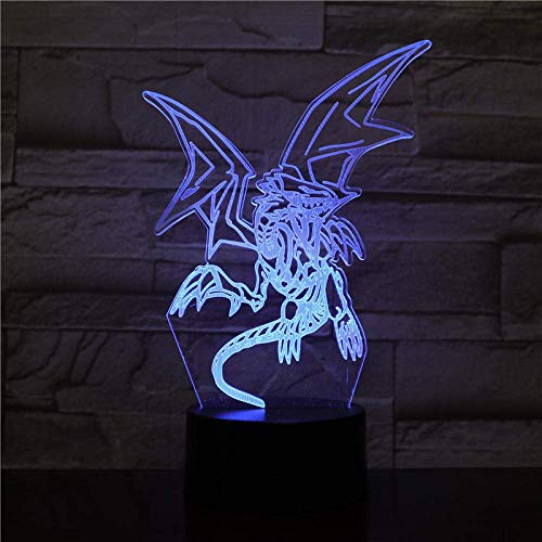 Preisvergleich Produktbild 3D Illusionslampe LED Nachtlicht Ankunft Pokemon Charizard Cartoon USB Mehrfarbige Glühbirne Leuchte Junge für Kinder Geschenk