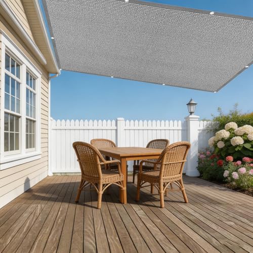 Voile d'ombrage filet d'ombrage résistant gris avec œillets 3m