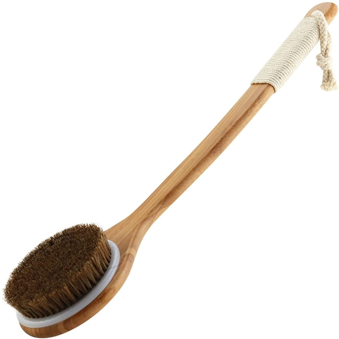 Drewniana szczotka do masażu ciała Szczotka do kąpieli z naturalnego włosia SPA Kobieta Mężczyzna Pielęgnacja skóry Szczotka do suchego ciała - Ręczniki