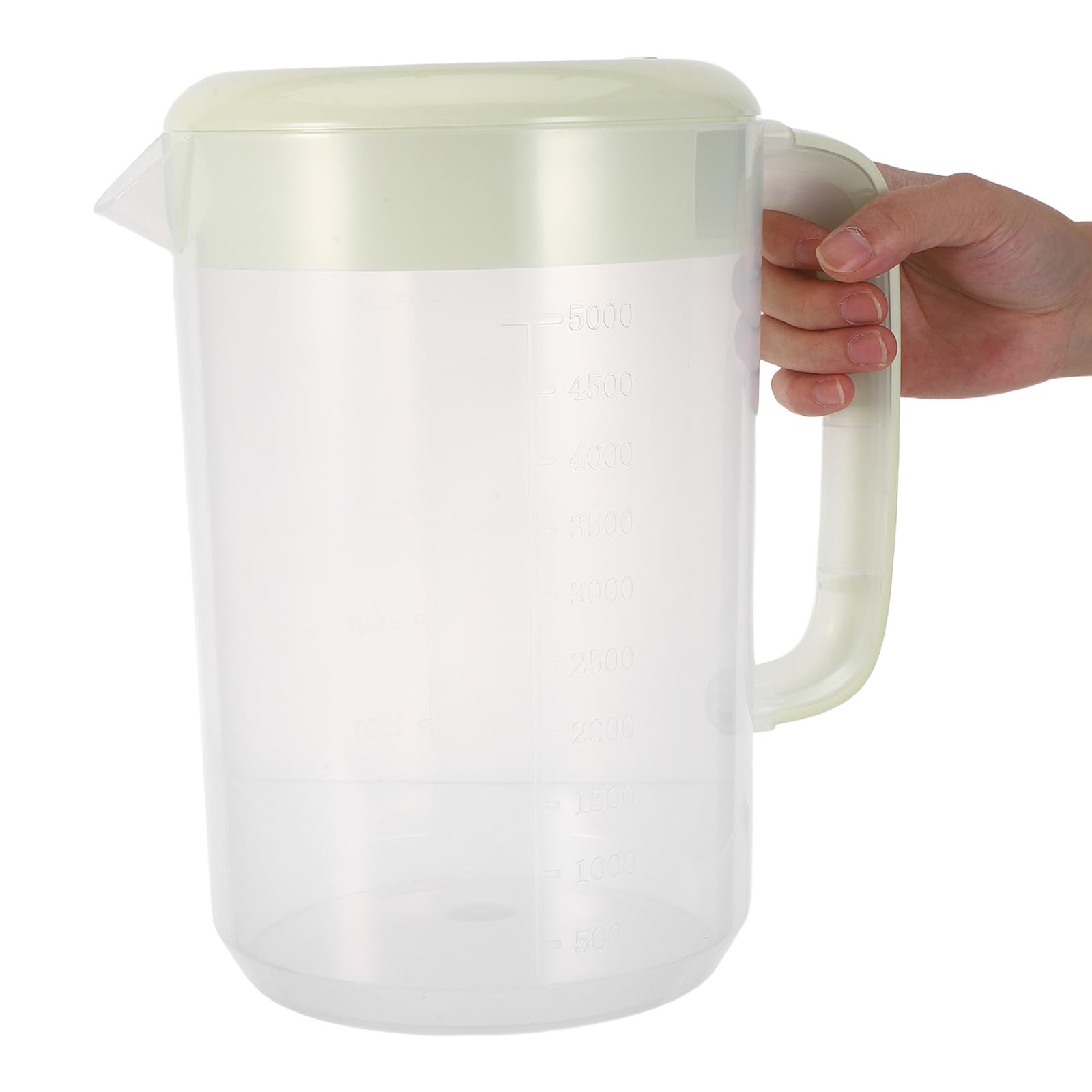 Uonlytech Pichet d'eau froide en plastique 5 L pour réfrigérateur, thé glacé, jus, lait, café